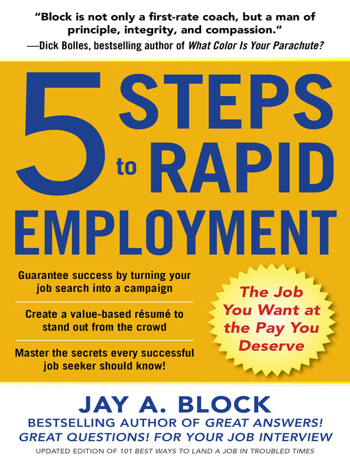 Title details for 5 Steps to Rapid Employment by Jay A. Block - Wait list